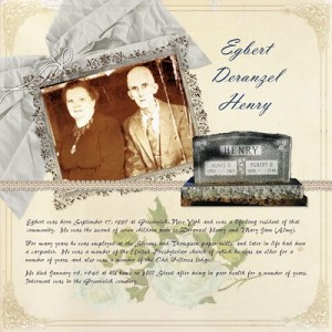 Digital Scrapbooking: Egbert Deranzel Henry Heritage Layout