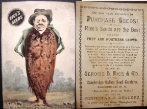 Beet Man - Rice Seeds Advertising Card