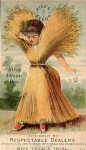 Wheat Girl - Rice Seeds Advertising Card