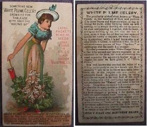 Celery Lady - Rice Seeds Advertising Card
